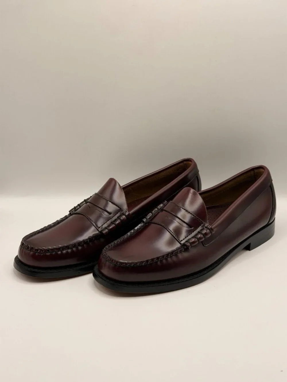 G.H. Bass Men's Larson Weejuns® Melon Leather Burgundy Penny Loafer Sz 7 D